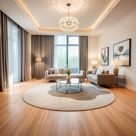Handcrafted Neutral Abstract Minimalist Living Room Rug